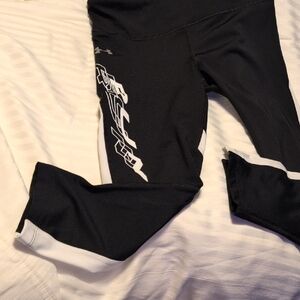 Under Armour Black Leggings with White Graphics